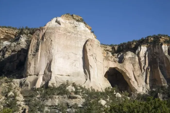 Framed Print : NM, New Mexico, El Malpais National Monument, La Ventana Natural Arch, eroded