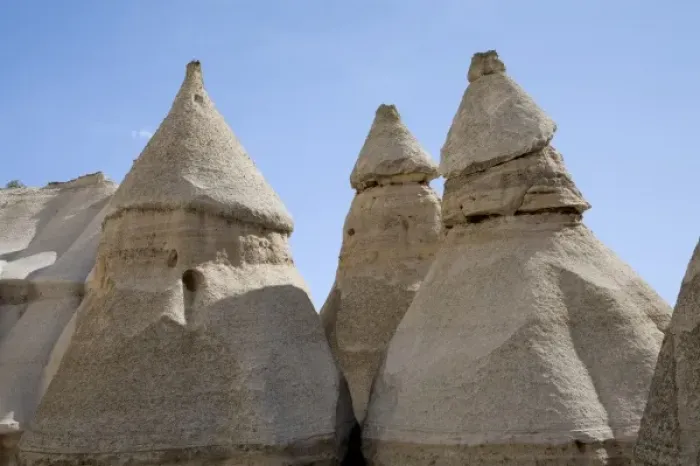 Framed Print : NM, New Mexico, Kasha-Katuwe Tent Rocks National Monument, cone shaped tent rock formations