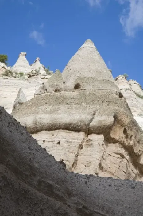 Framed Print : NM, New Mexico, Kasha-Katuwe Tent Rocks National Monument, cone shaped tent rock formations
