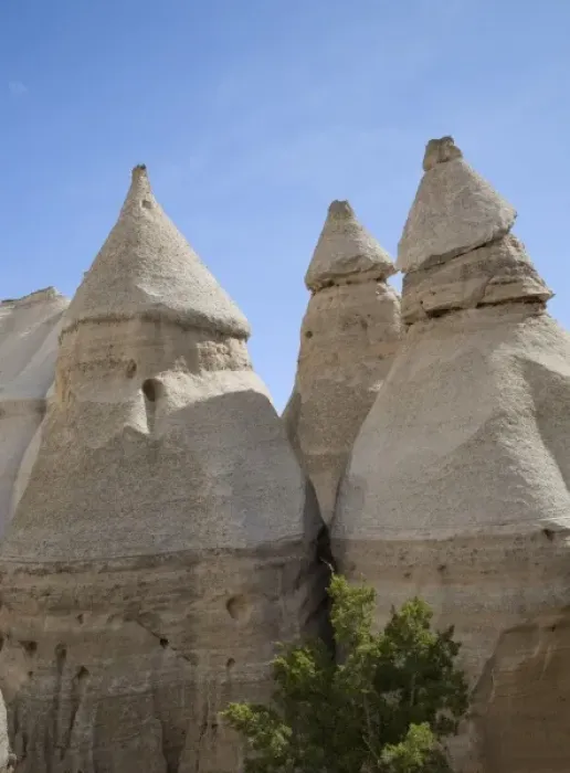 Framed Print : NM, New Mexico, Kasha-Katuwe Tent Rocks National Monument, cone shaped tent rock formations