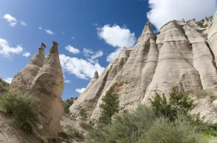 Framed Print : NM, New Mexico, Kasha-Katuwe Tent Rocks National Monument, cone shaped tent rock formations