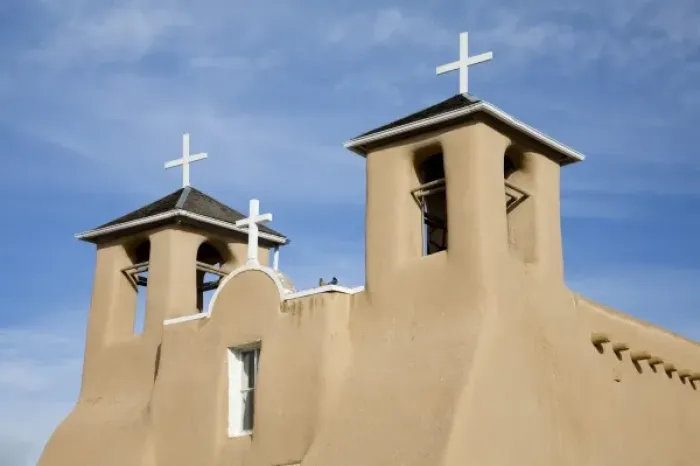 Framed Print : NM, New Mexico, Ranchos de Taos, San Francisco de Asis church, built in 1850