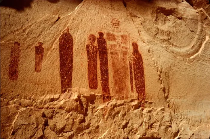 Framed Print : Nobody, North America, USA, Utah, Great Gallery Detail, Horseshoe Canyon Unit, Canyonlands