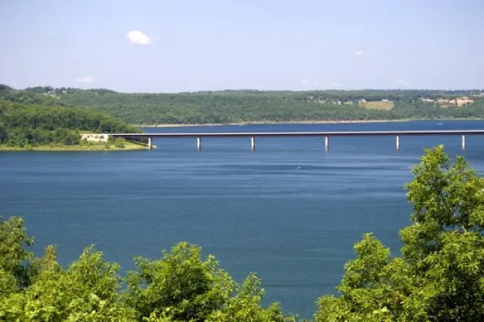 Framed Print : Norfork Lake near Mountain Home, Arkansas