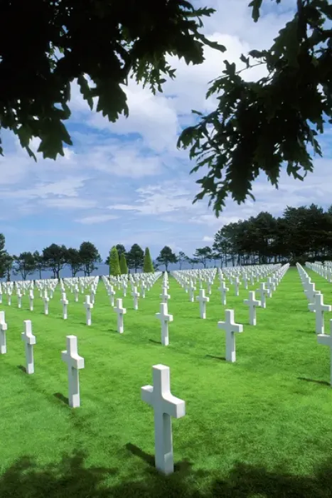 Framed Print : Normandy, France - Omaha Beach Memorial graphic