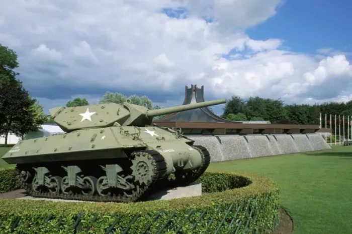 Framed Print : Normandy, France WWII Museum w / tank Framed Print : Normandy, France WWII Museum w / tank