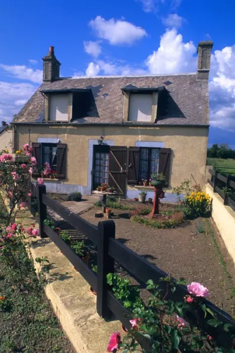 Framed Print : Normandy style architecture of home in Normandy France Framed Print : Normandy style architecture of home in Normandy France