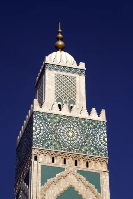 Framed Print : North Africa, Morocco, Casablanca. Hassan II Mosque