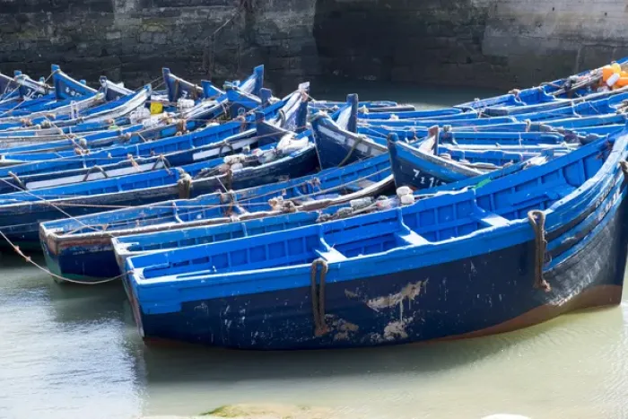 Framed Print : North Africa, Morocco, Essaouira, boats in harbor Framed Print : North Africa, Morocco, Essaouira, boats in harbor