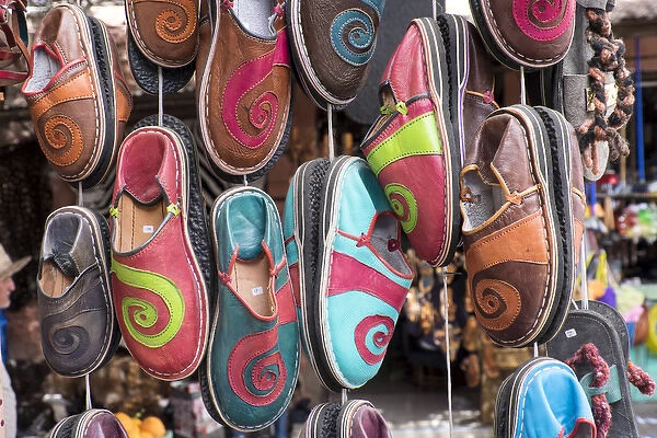North Africa, Morocco, Marrakech. Babouch slippers