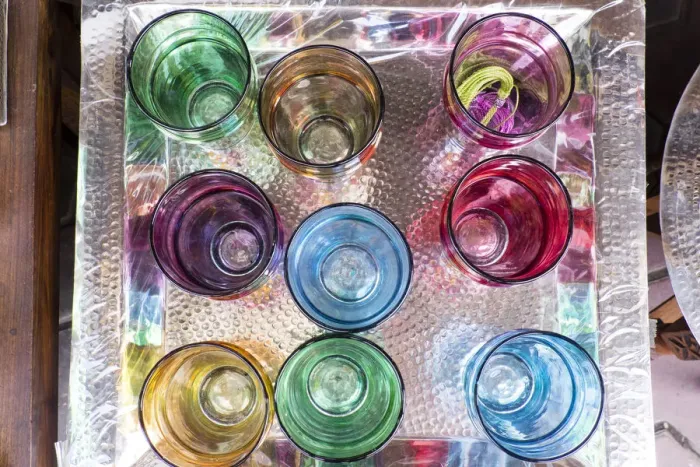 Framed Print : North Africa, Morocco, Marrakech. Tea glasses on tray Framed Print : North Africa, Morocco, Marrakech. Tea glasses on tray