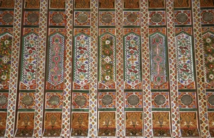 Framed Print : North Africa, Morocco, Marrakesh. Zellij detail work at El bahia Palace Framed Print : North Africa, Morocco, Marrakesh. Zellij detail work at El bahia Palace