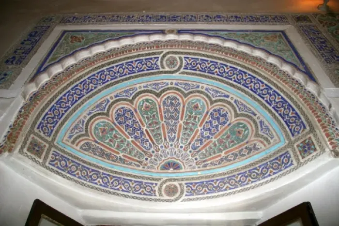 Framed Print : North Africa, Morocco, Marrakesh. Carved and piantd stucco detail at El Bahia Palace Framed Print : North Africa, Morocco, Marrakesh. Carved and piantd stucco detail at El Bahia Palace