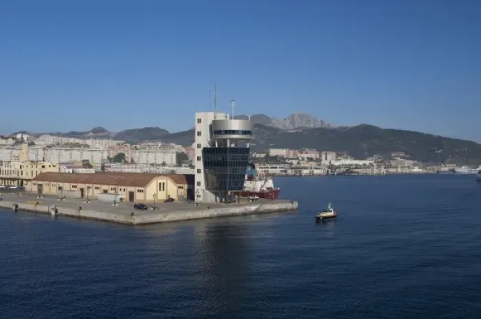 Framed Print : North Africa, Spanish Morocco, Ceuta. Port of Ceuta dockside control tower Framed Print : North Africa, Spanish Morocco, Ceuta. Port of Ceuta dockside control tower