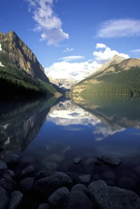 Framed Print : North America, Canada, Alberta, Banff NP, Victoria Glacier and Lake Louise