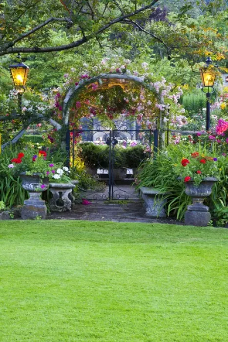 Framed Print : North America; Canada; BC; Victoria; Rose Garden at Butchard Gardens In Full Bloom Framed Print : North America; Canada; BC; Victoria; Rose Garden at Butchard Gardens In Full Bloom