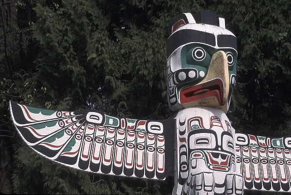 North America, Canada, British Columbia, Vancouver Native American totem pole
