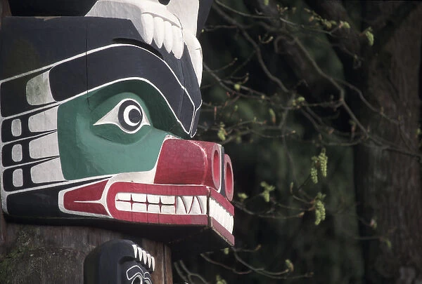North America, Canada, British Columbia, Vancouver Native American totem poles