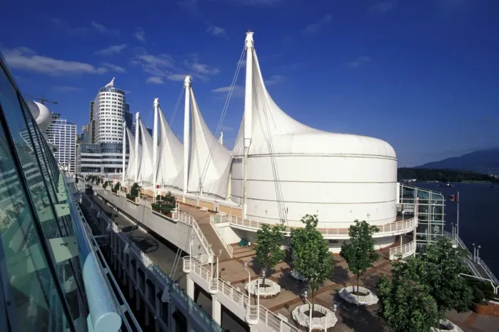 Framed Print : North America, Canada, British Columbia, Vancouver. Harbour Centre and Rhapsody