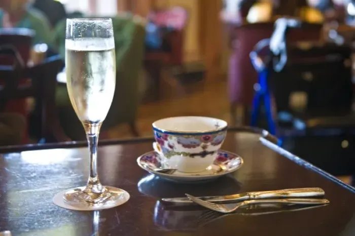 Framed Print : North America, Canada, British Columbia, Victoria. Tea and Champaign, served with