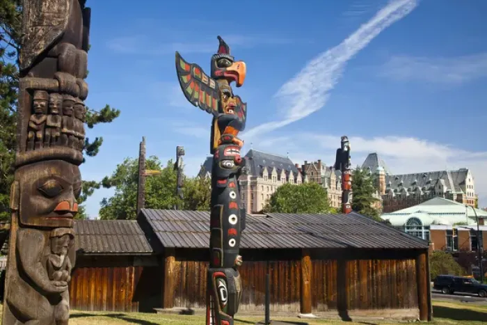Framed Print : North America; Canada; British Columbia; Victoria; Totem Pole Park Framed Print : North America; Canada; British Columbia; Victoria; Totem Pole Park