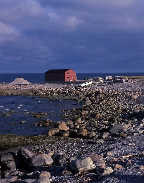 North America, Canada, Newfoundland, Gros Morne National Park, boat and boat house