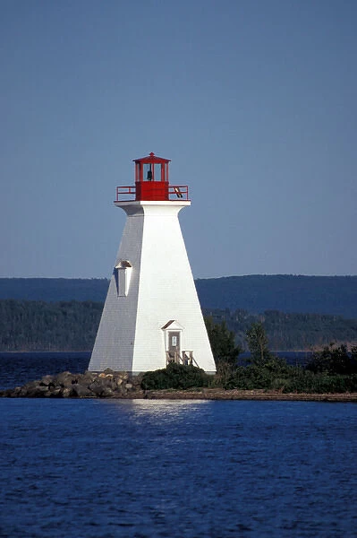 North America, Canada, Nova Scotia, Cape Breton, Baddeck lighthouse