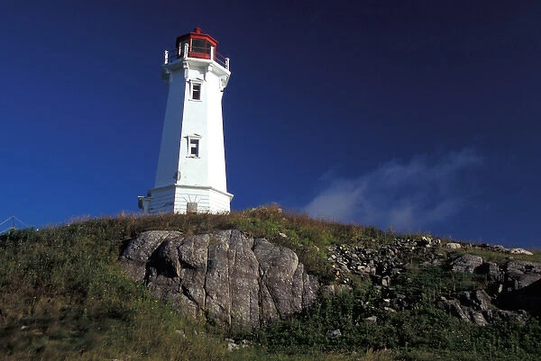 North America, Canada, Nova Scotia, Cape Breton, Louisbourg lighthouse