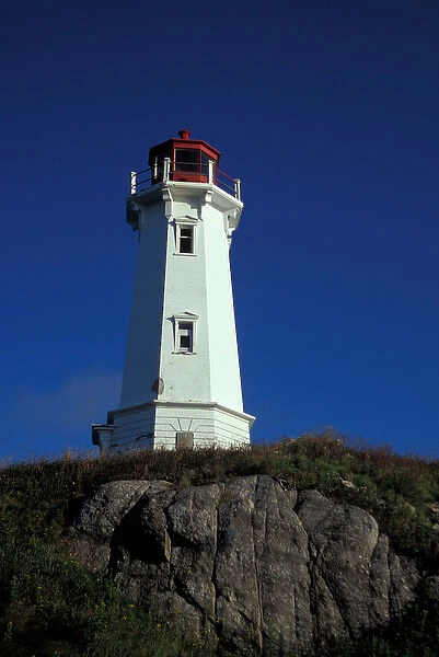 North America, Canada, Nova Scotia, Cape Breton, Louisbourg lighthouse