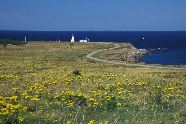 North America, Canada, Nova Scotia, Cape Breton, Cheticamp Island lighthouse
