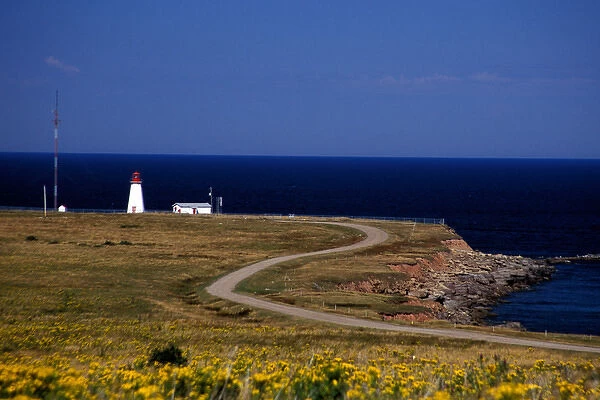 North America, Canada, Nova Scotia, Cape Breton, Cheticamp Island lighthouse