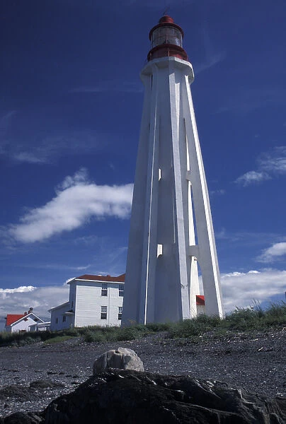 North America, Canada, Quebec, Gaspe Peninsula (Gaspesie) Pointe-au-Pere Lighthouse