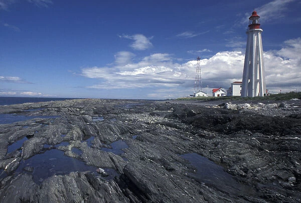 North America, Canada, Quebec, Gaspe Peninsula (Gaspesie) Pointe-au-Pere Lighthouse