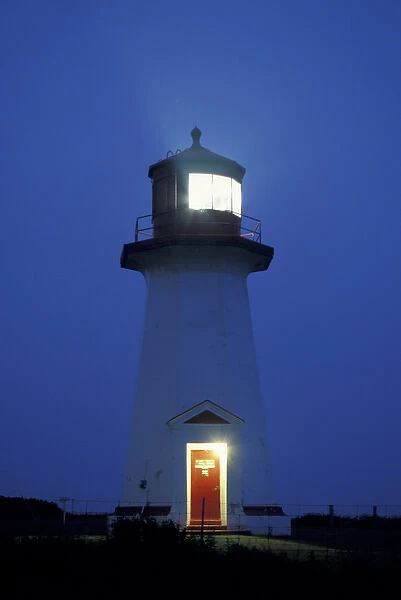 North America, Canada, Quebec, Gaspe Peninsula (Gaspesie) Cap D Espoir Lighthouse
