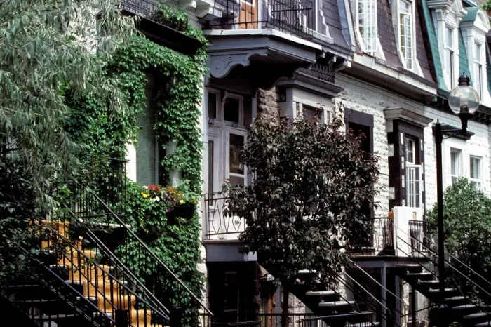 Framed Print : North America, Canada, Quebec, Montreal. Unique Montreal balconies, Rue Drolet by Framed Print : North America, Canada, Quebec, Montreal. Unique Montreal balconies, Rue Drolet by