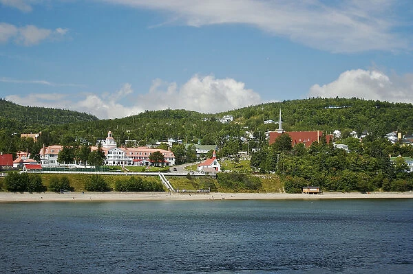 North America, Canada, Quebec, North Shore, Tadoussac. A view from the water of Tadoussac