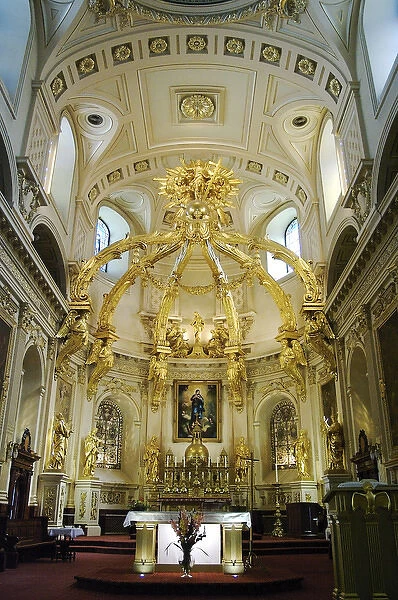 North America, Canada, Quebec, Old Quebec City. Altar of the Basilique Notre-Dame-de-Quebec