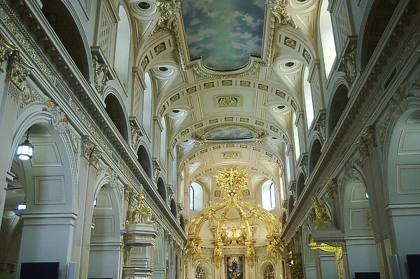 North America, Canada, Quebec, Old Quebec City. Interior of Basilique Notre-Dame-de-Quebec