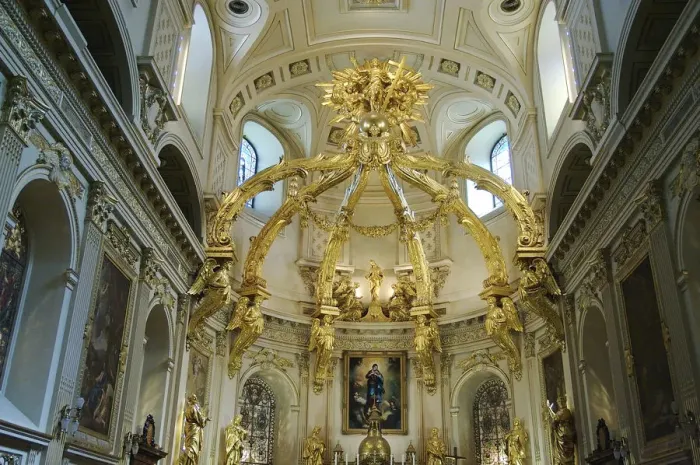 Framed Print : North America, Canada, Quebec, Old Quebec City. Interior of the Basilique Notre-Dame-de-Quebec