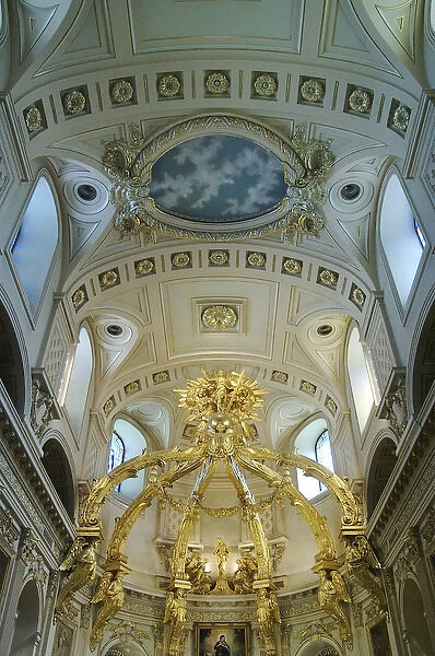 North America, Canada, Quebec, Old Quebec City. Interior of the Basilique Notre-Dame-de-Quebec