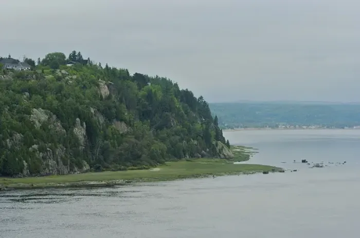 Framed Print : North America, Canada, Quebec, Saguenay, Ville de Saguenay, Chicoutimi. Cliffs overlooking