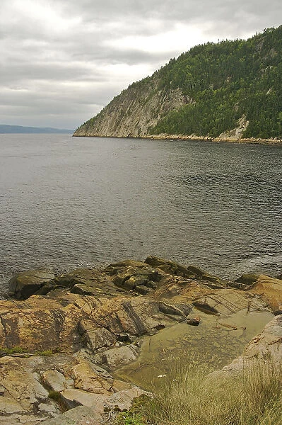 North America, Canada, Quebec, Saguenay, Sainte-Rose-du-Nord. View towards Saguenay