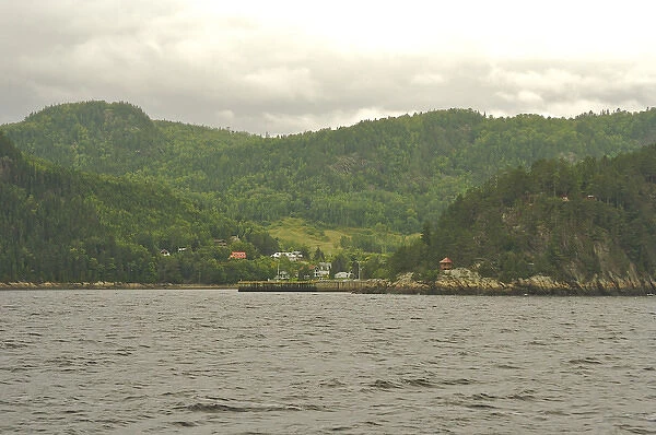 North America, Canada, Quebec, Saguenay. Sainte-Rose-du-Norde seen from a cruise