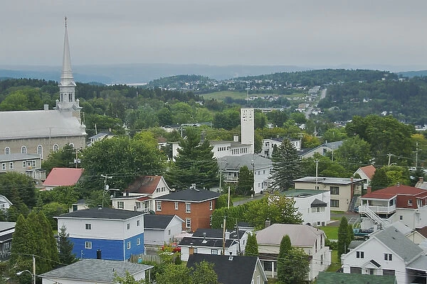 North America, Canada, Quebec, Saguenay, Ville de Saguenay, Chicoutimi. View of Chicoutimi homes