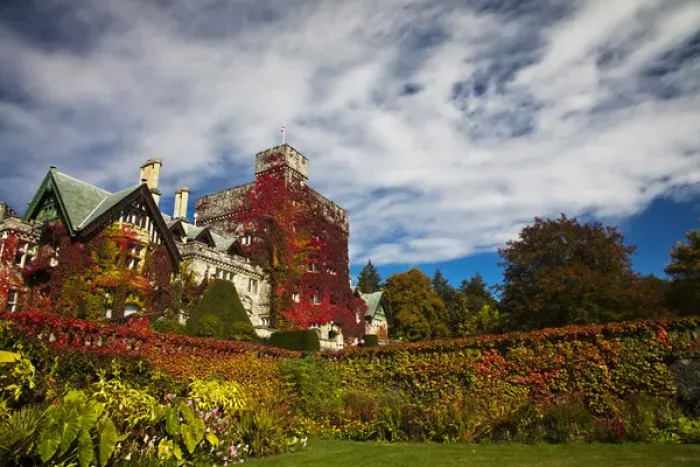 Framed Print : North America; Canada; Vancouver Island; Autumn Color at Hately Gardens