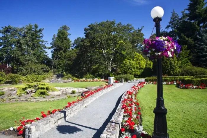 Framed Print : North America; Canada; Victoria; Gardens at Governors House Victoria Framed Print : North America; Canada; Victoria; Gardens at Governors House Victoria