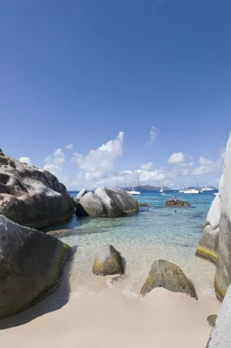 Framed Print : North America, Caribbean, British Virgin Islands, Virgin Gorda. Settled by the British