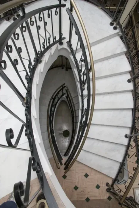 Framed Print : North America, Latin America, Caribbean, Cuba, Trinidad. Spiral Staircase, Trinidad, Cuba