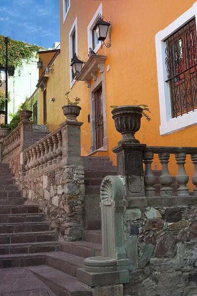 North America, Mexico, The colorful homes and buidings of Guanajuato, MX