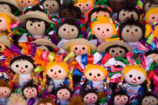 North America, Mexico, Guanajuato. Traditional puppets at the market